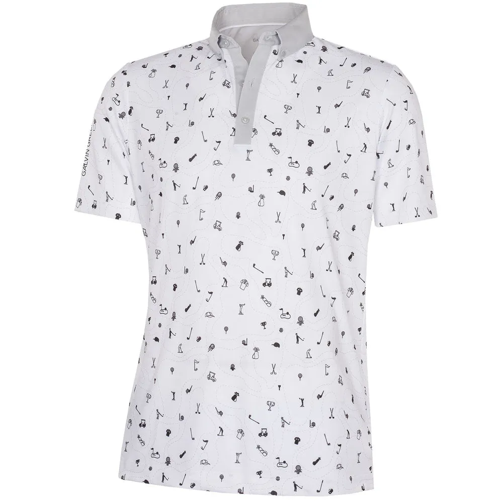 Cyber Monday Sale Valentine's Day Sale Galvin Green Miro V8  Polo Shirt - White/Black