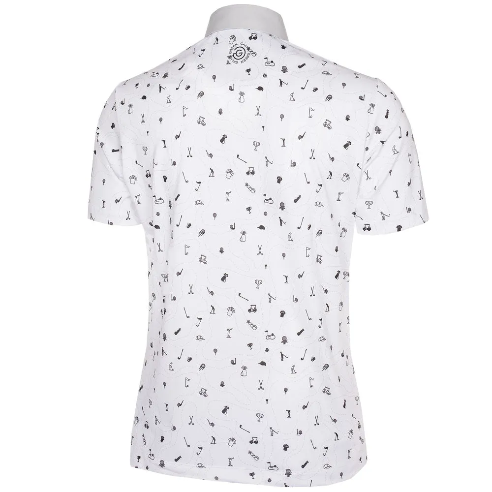 Galvin Green Miro V8  Polo Shirt - White/Black Steal
