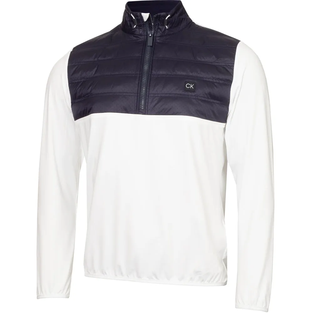 Calvin Klein Rangewood 1/2 Zip Hybrid Pullover - White No Limits, Just Style Built to Perform