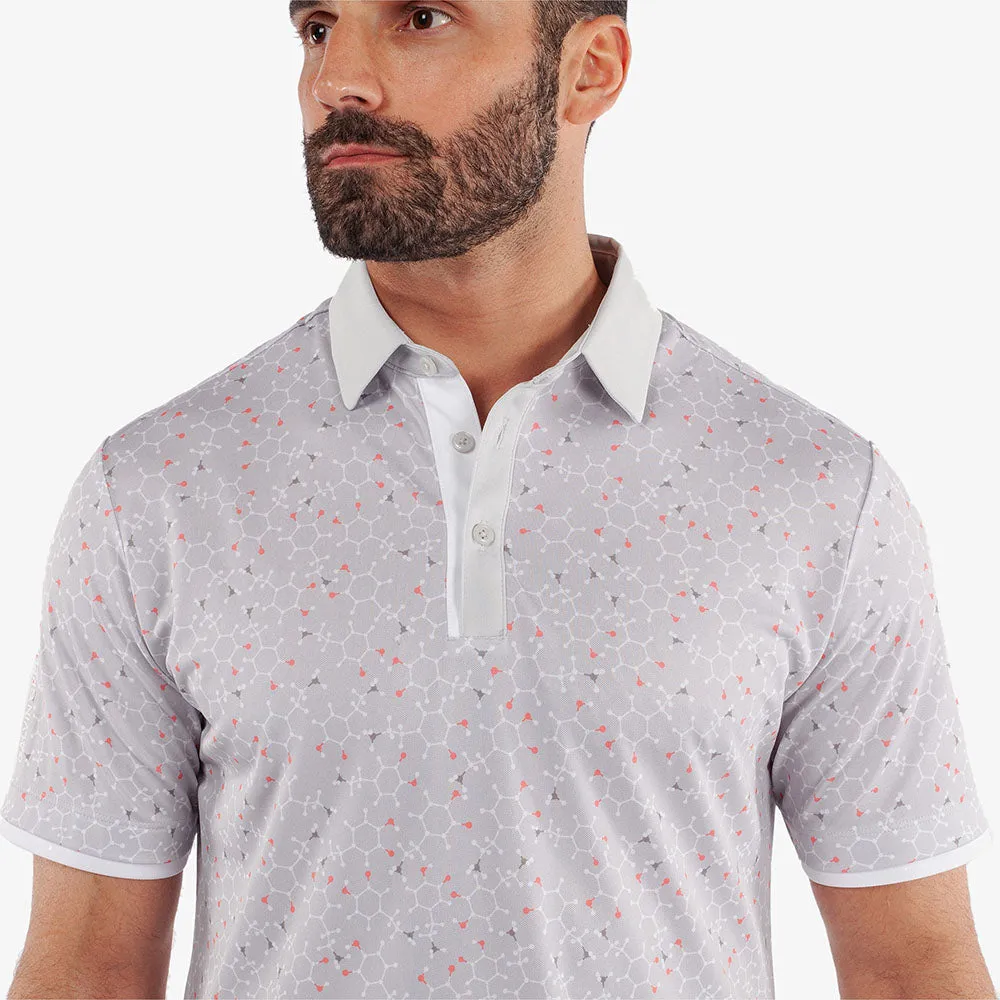 Galvin Green Mannix Polo Shirt - Cool Grey/Coral Step Into Strength Engineered for Speed