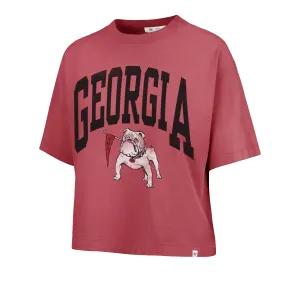 GEORGIA BULLDOGS VINTAGE SHALE '47 MONTAUK CROP TEE WOMENS