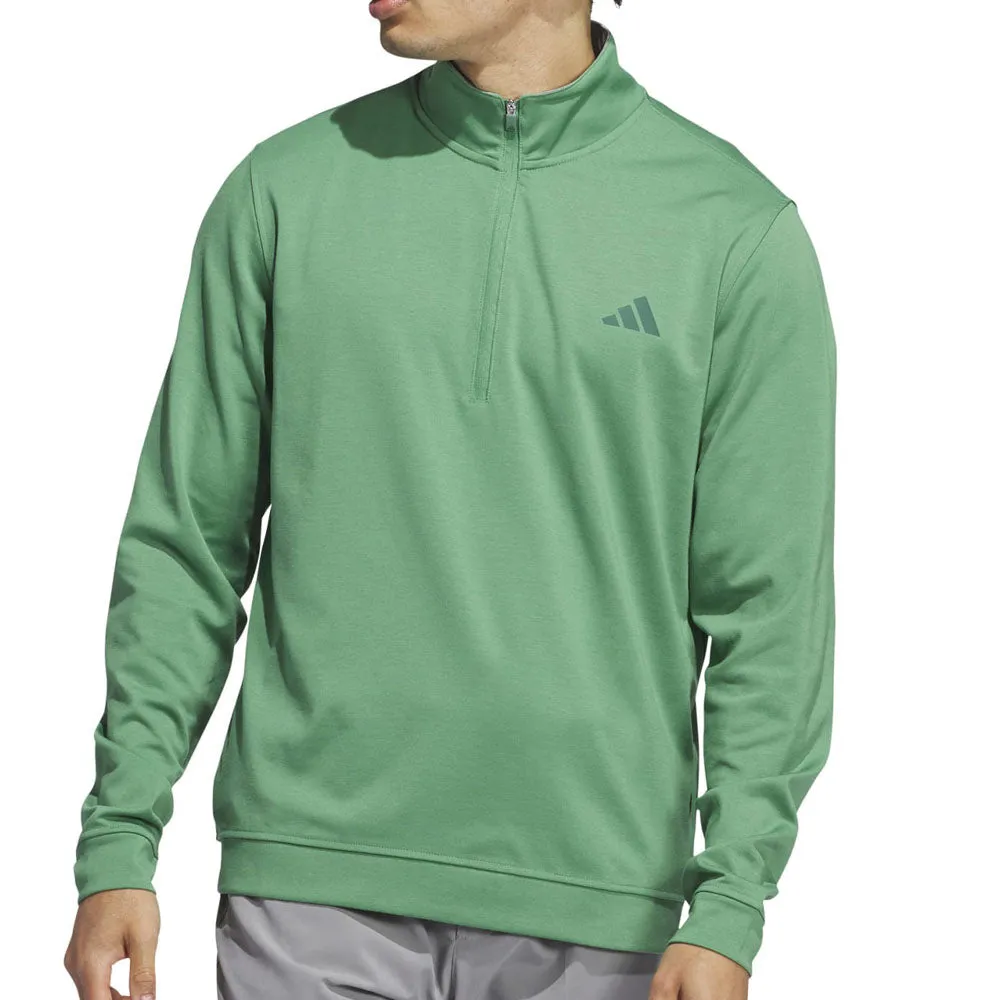 Engineered for Speed Own Every Step Adidas Elevated 1/4 Zip Pullover - Preloved Green