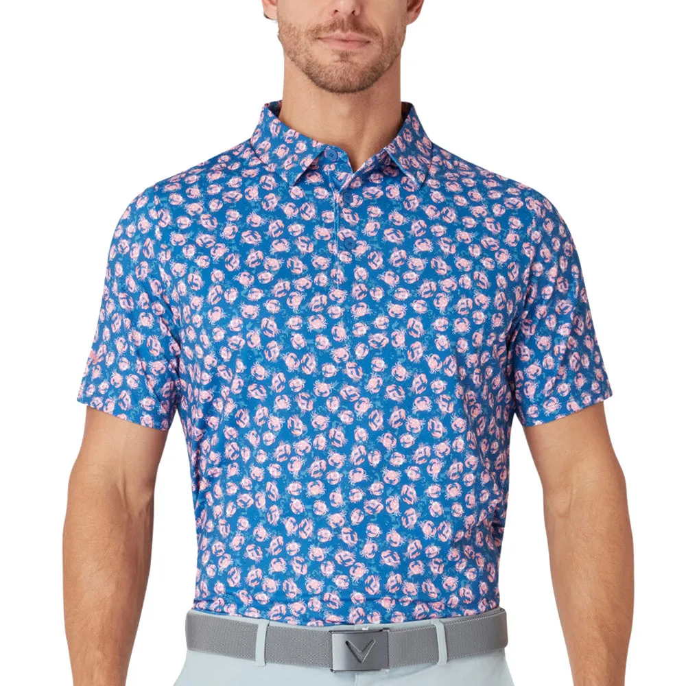Performance Unleashed Bring the Heat Callaway Crab Novelty Polo Shirt - Galaxy Blue