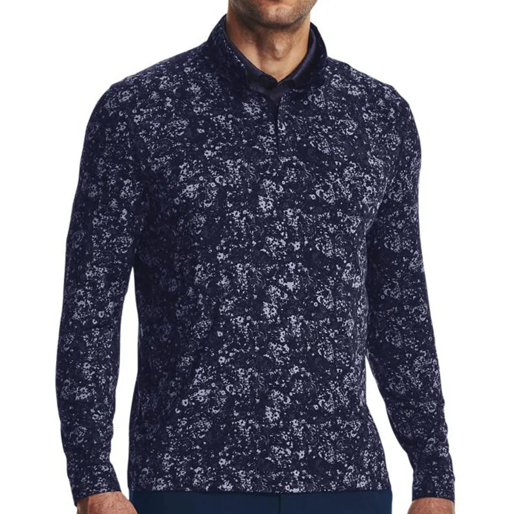 Power Every Step Under Armour Playoff Printed 1/4 Zip Pullover - Midnight Navy