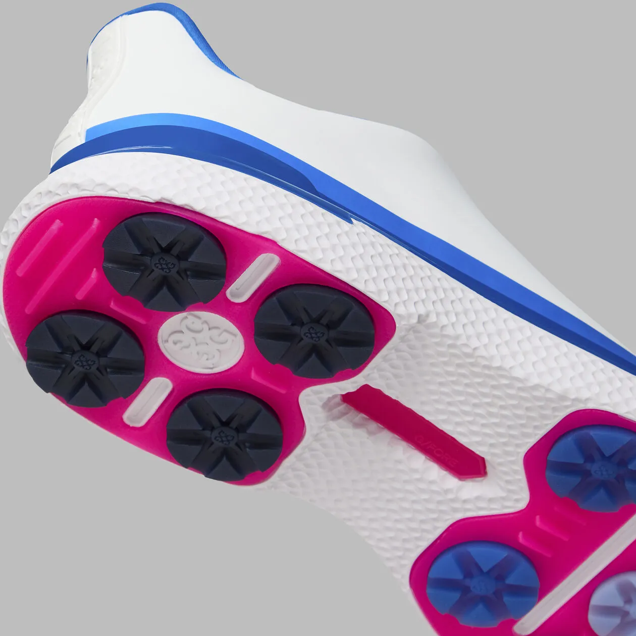 G/Fore Gallivan2R Tuxedo Golf Shoes - Snow/Lisbon Stay in Motion Independence Day Sale