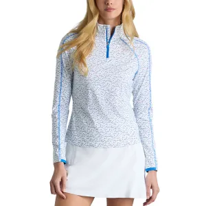 Born to Stand Out G/Fore Women'S Aye Poppy Sun Shield Silky Tech 1/4 Zip Pullover - Snow