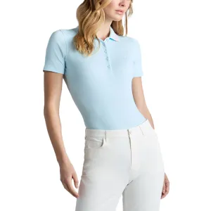 Own Every Step G/Fore Women'S Checkered Collar Ribbed Tech Golf Polo Shirt - Daybreak