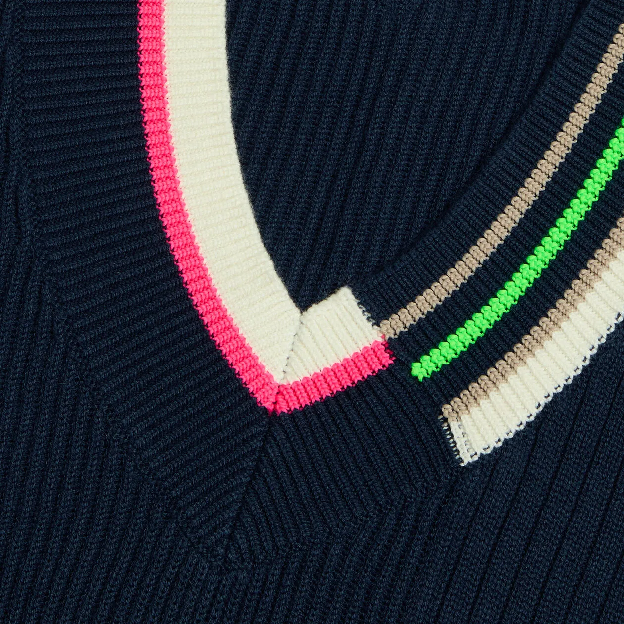 Step Into Strength G/Fore Women'S Engineered Stripe Sweater Golf Vest - Twilight