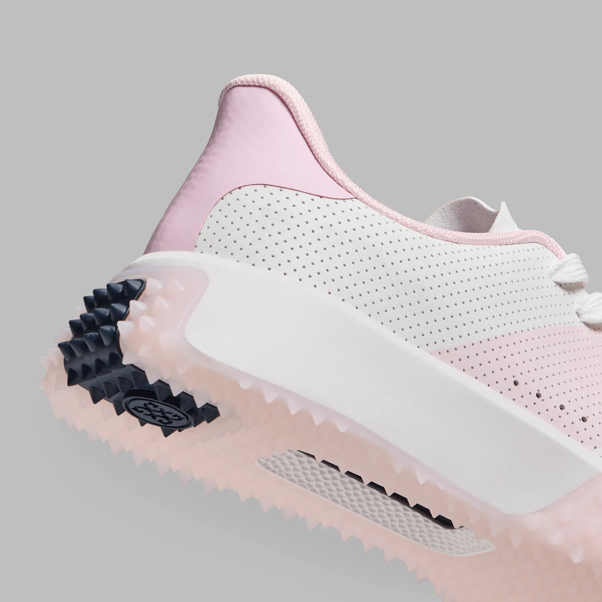 G/Fore Women'S G.112 Perforated Leather Kiltie Golf Shoes - Snow/Blush Stay in Motion