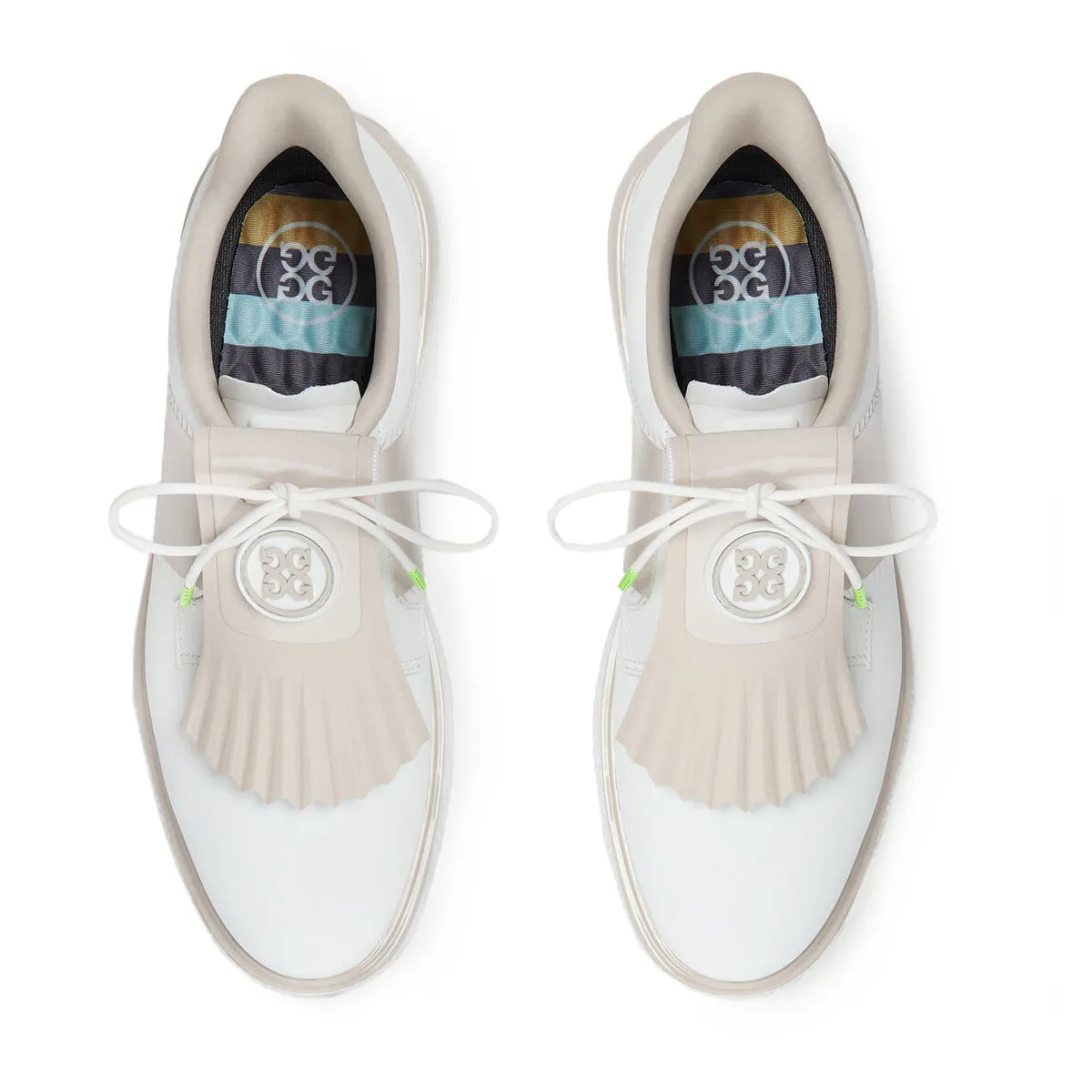 G/Fore Women'S Gallivan2R Side Stripe Golf Shoes - Snow/Stone Designed to Dominate