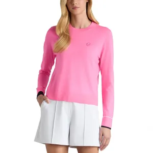 Father's Day Sale Labor Day Sale G/Fore Women'S Happy G'S Merino Wool Golf Sweater - Knockout Pink
