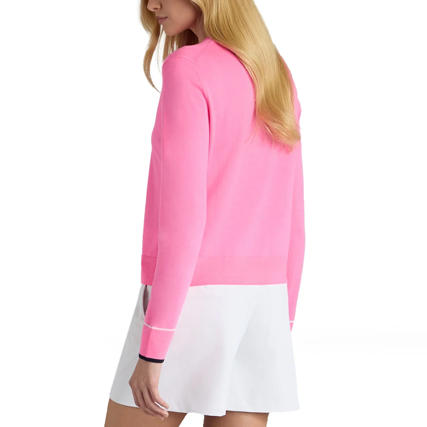 Black Friday Deal G/Fore Women'S Happy G'S Merino Wool Golf Sweater - Knockout Pink