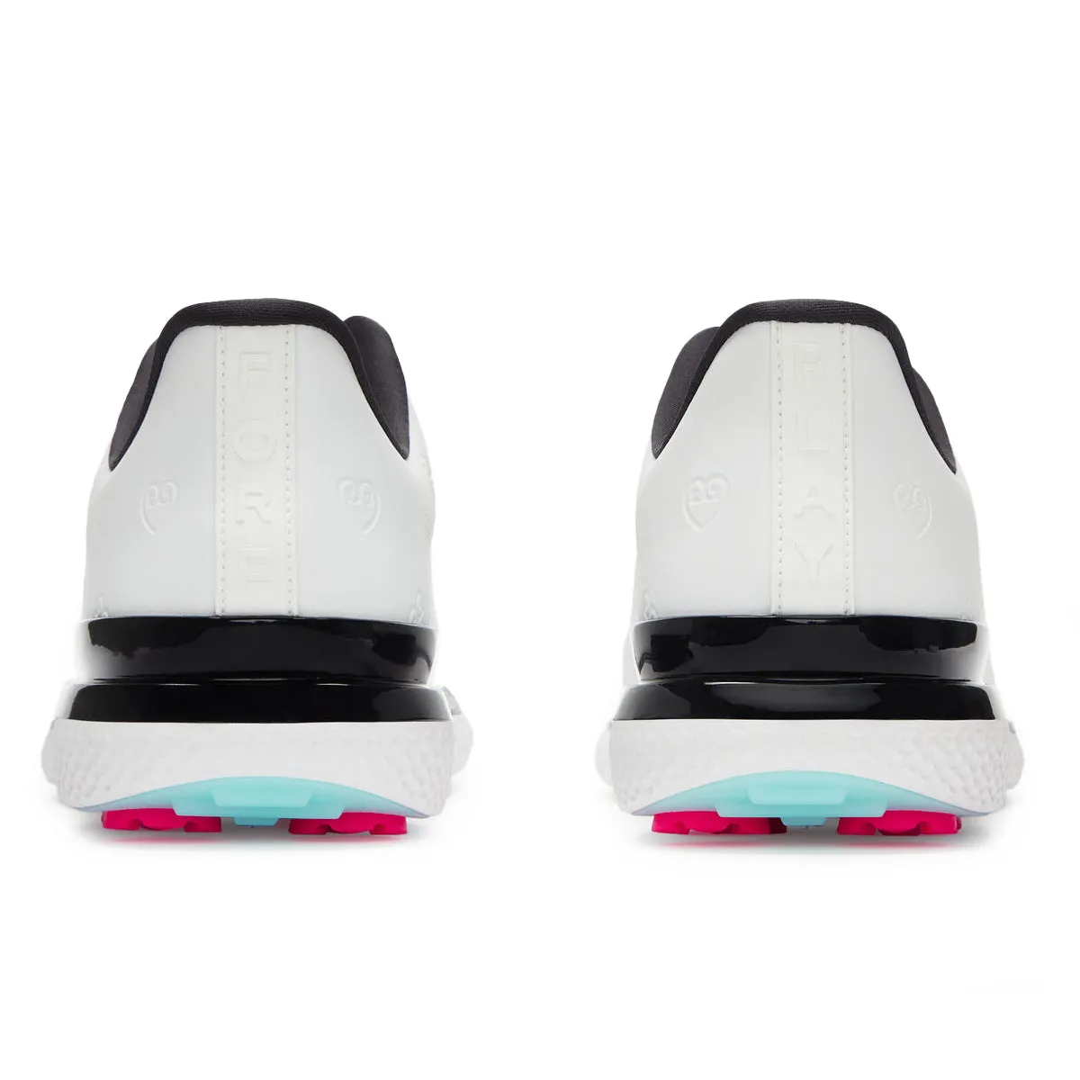 Push Beyond Limits Step Into Strength G/Fore Women'S Heart Debossed Gallivan2R Kiltie Golf Shoes - Snow/Onyx