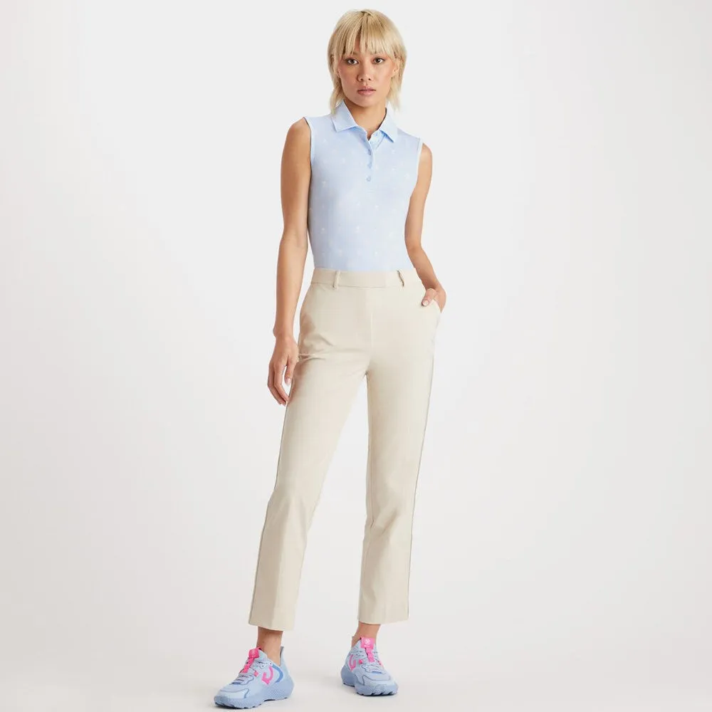 G/Fore Women'S Rgb Tech Jersey Sleeveless Golf Polo Shirt - Sky Walk Loud