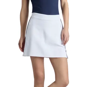 G/Fore Women'S Side Stripe Stretch Scuba Golf Skort - Snow Built to Perform