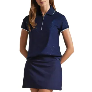 Clearance Sale Define Your Own Way Glenmuir Women'S Amelia 1/4 Zip Performance Golf Shirt - Navy Diamond