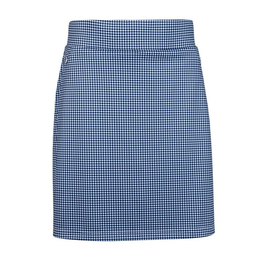 Glenmuir Women'S Emeli Lightweight Stretch Performance Golf Skort - Navy/ White Gingham Stride with Confidence Black Friday Sale