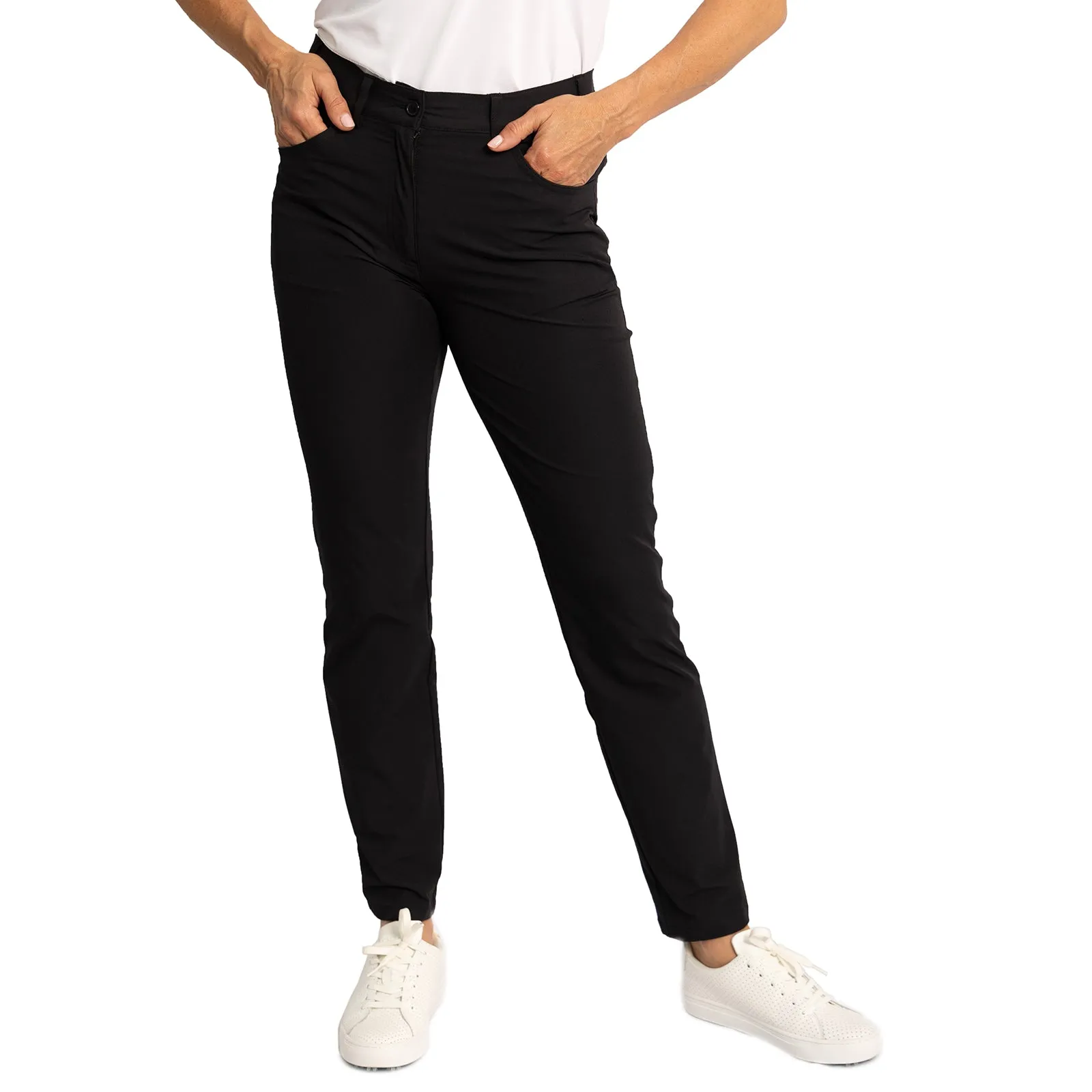 Glenmuir Women'S Kaley Lightweight Stretch Performance Golf Trousers - Black Deal Of The Century Memorial Day Sale