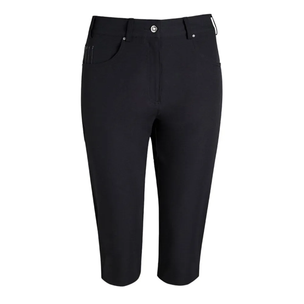 Glenmuir Women'S Phoebe Lightweight Stretch Performance Golf Capri Pants - Black Push Beyond Limits Black Friday Sale