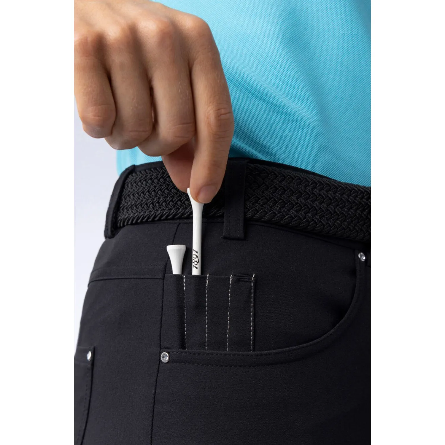 Glenmuir Women'S Phoebe Lightweight Stretch Performance Golf Capri Pants - Black Redefine Classic