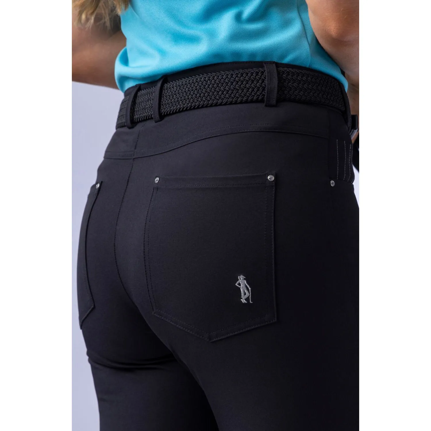 Glenmuir Women'S Phoebe Lightweight Stretch Performance Golf Capri Pants - Black Clearance Sale Spring Sale