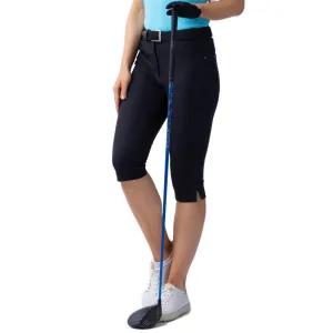 Black Friday Deal Make a Statement Glenmuir Women'S Phoebe Lightweight Stretch Performance Golf Capri Pants - Black