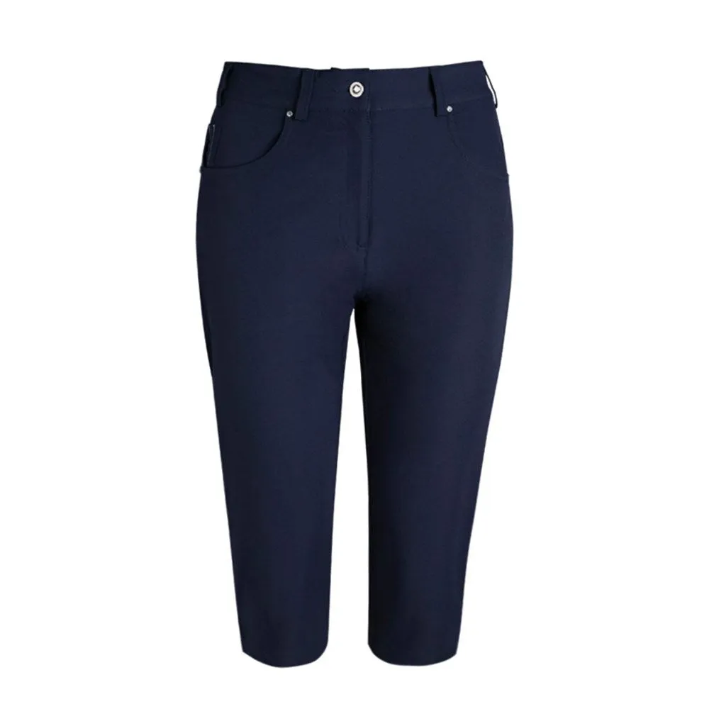 Own the Streets Glenmuir Women'S Phoebe Lightweight Stretch Performance Golf Capri Pants - Navy