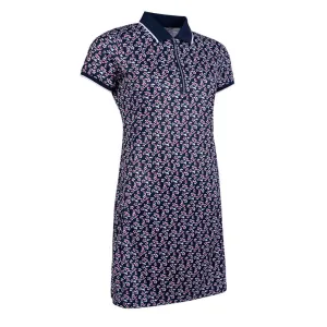 Glenmuir Women'S Victoria 1/4 Zip Performance Golf Polo Dress - Navy/ Garnet Flowers Move Beyond Ordinary Biggest Sale of the Year