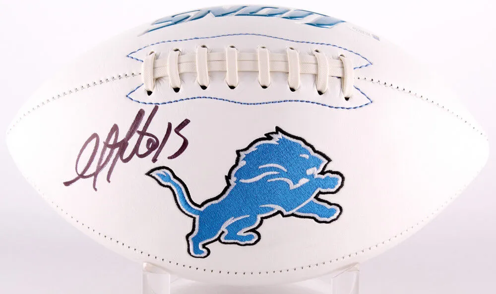 Golden Tate Signed Detroit Lions Logo Football (Beckett Hologram) All Pro W.R
