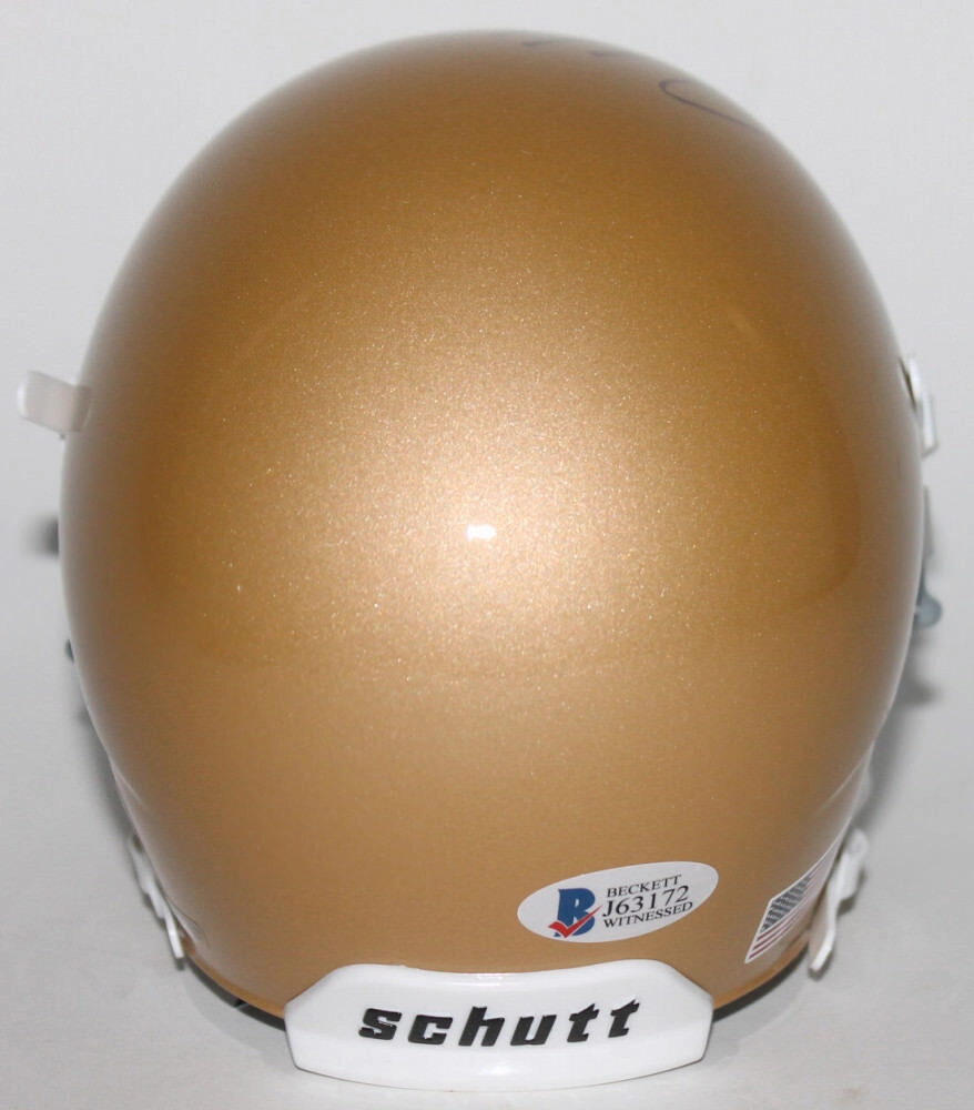 Golden Tate Signed Notre Dame Fighting Irish Mini Helmet (Beckett COA) Lions W.R
