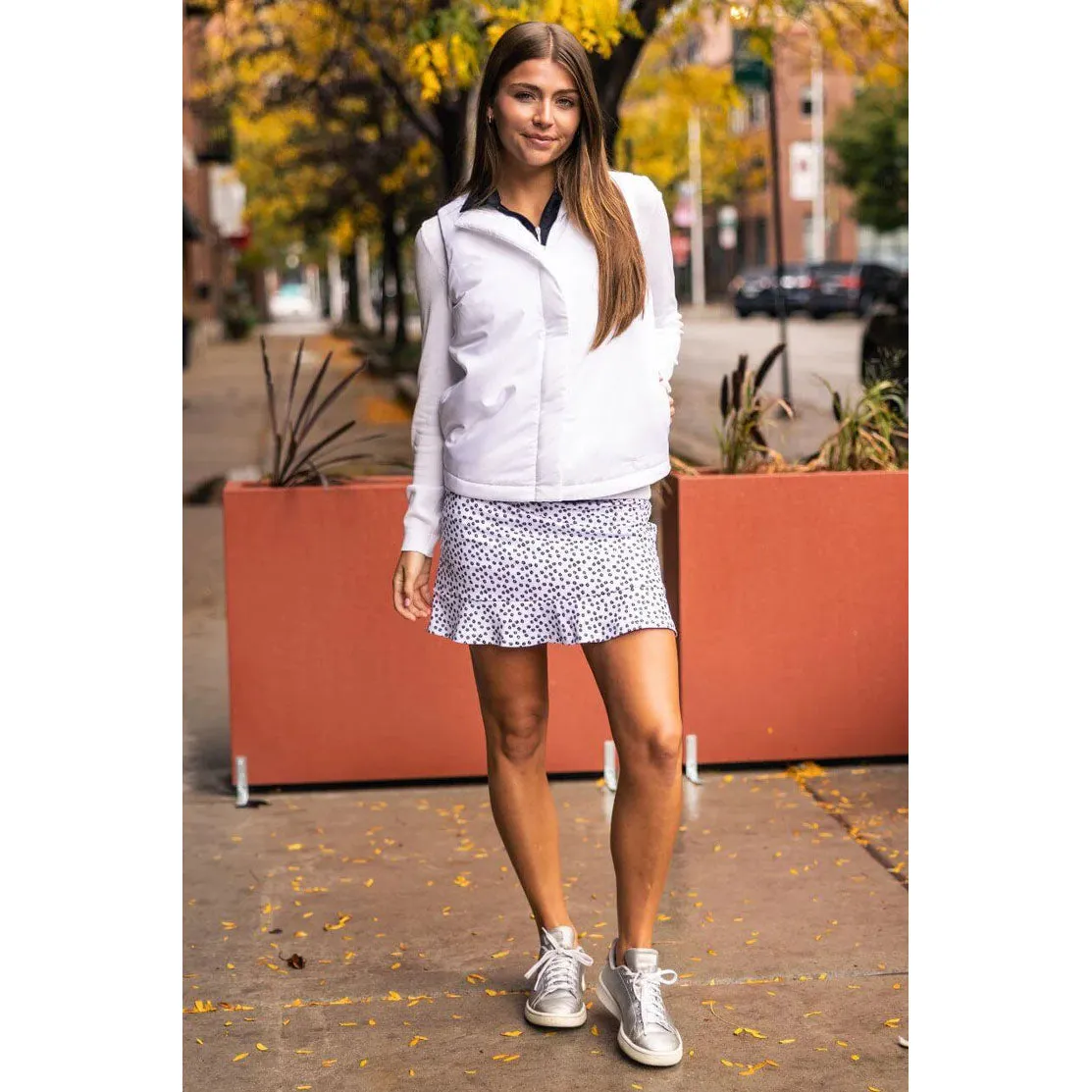 Winter Sale Golftini Women'S Celebration Skort 17.5" Golf Skort - White Print