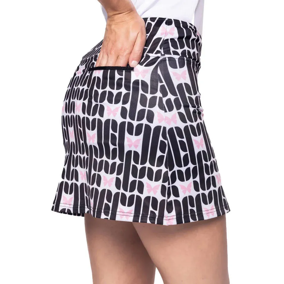 Golftini Women'S Sisterhood 17.5" Golf Skort - Black Print Memorial Day Sale Lead with Style