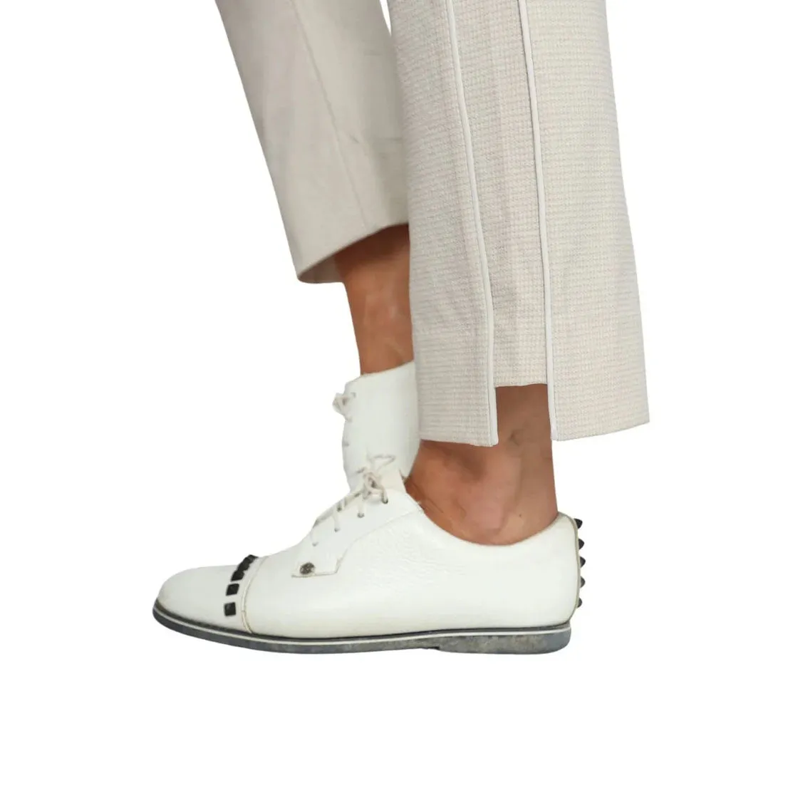 Golftini Women'S Stretch Ankle Golf Pants - Khaki Houndstooth Spring Sale