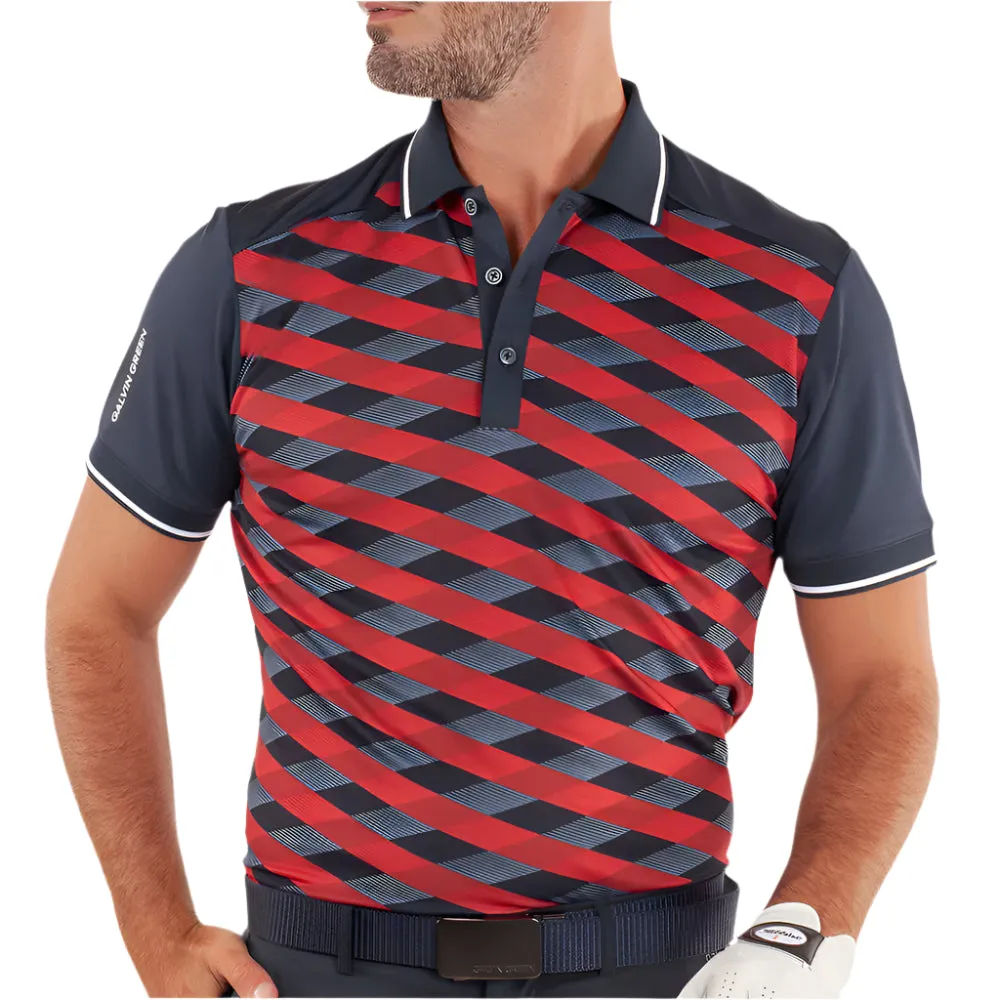 Galvin Green Marlon Polo Shirt - Navy/Red Loud Looks, Smooth Moves