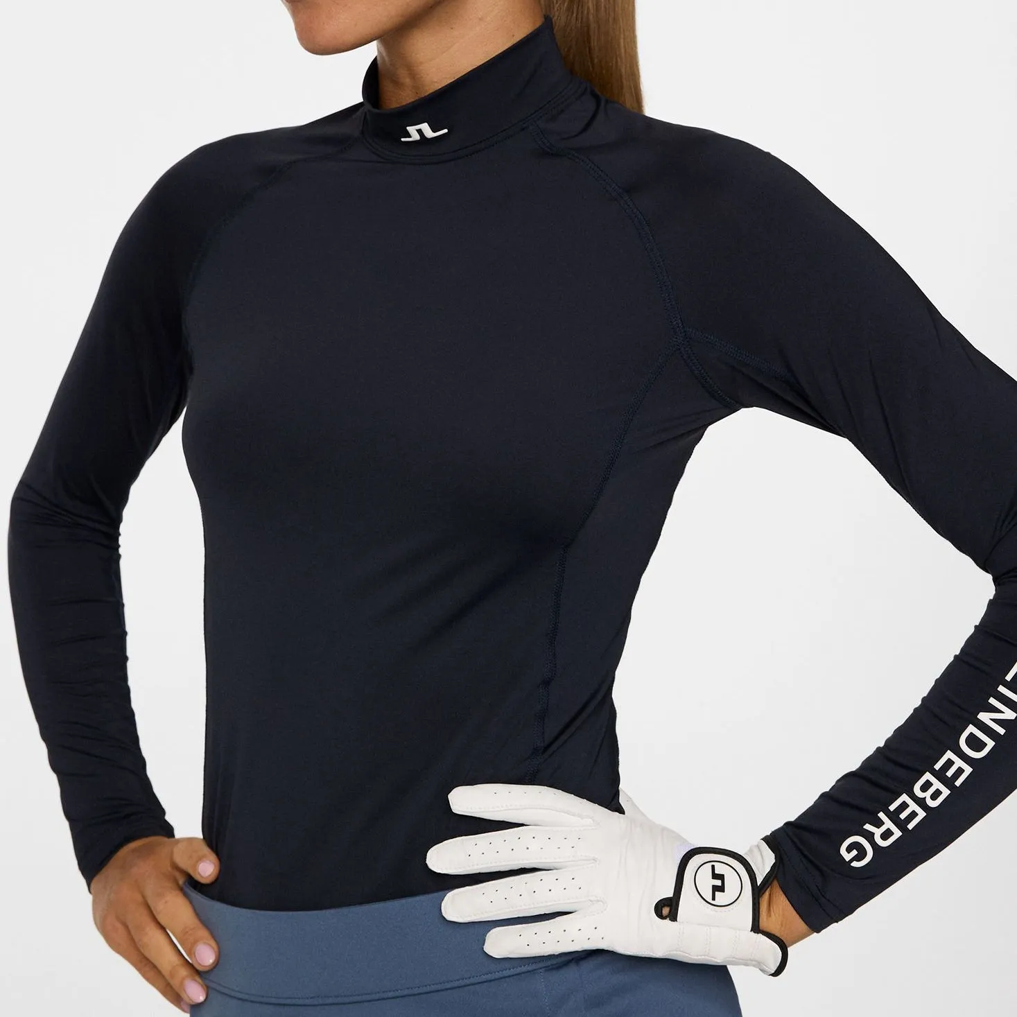 Holiday Sale J.Lindeberg Women'S Ella Compression Golf Shirt - Jl Navy