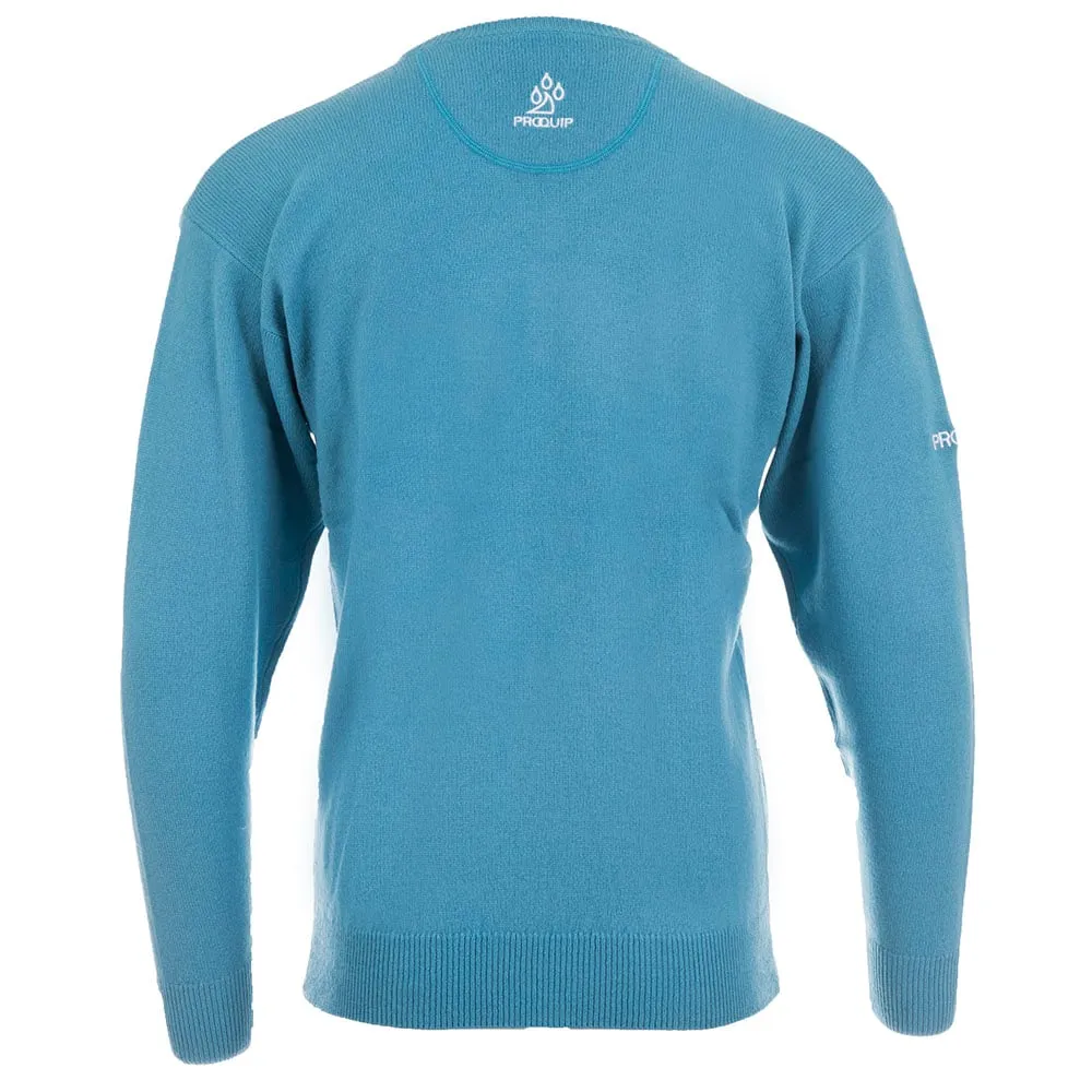 Rule the Streets Proquip Lambswool Water Repellent V Neck Golf Sweater - Aqua