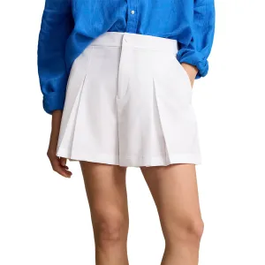 Cyber Monday Sale Exclusive Deal Rlx Ralph Lauren Women'S Performance Pleated Golf Shorts - Pure White