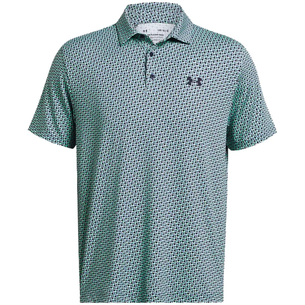 Gear Up and Go Built to Move You Under Armour Playoff 3.0 Printed Polo Shirt - Starlight/Midnight Navy