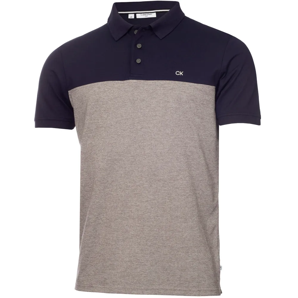 Biggest Sale of the Year Own Every Step Calvin Klein Colour Block Polo Shirt - Navy/Silver Marl