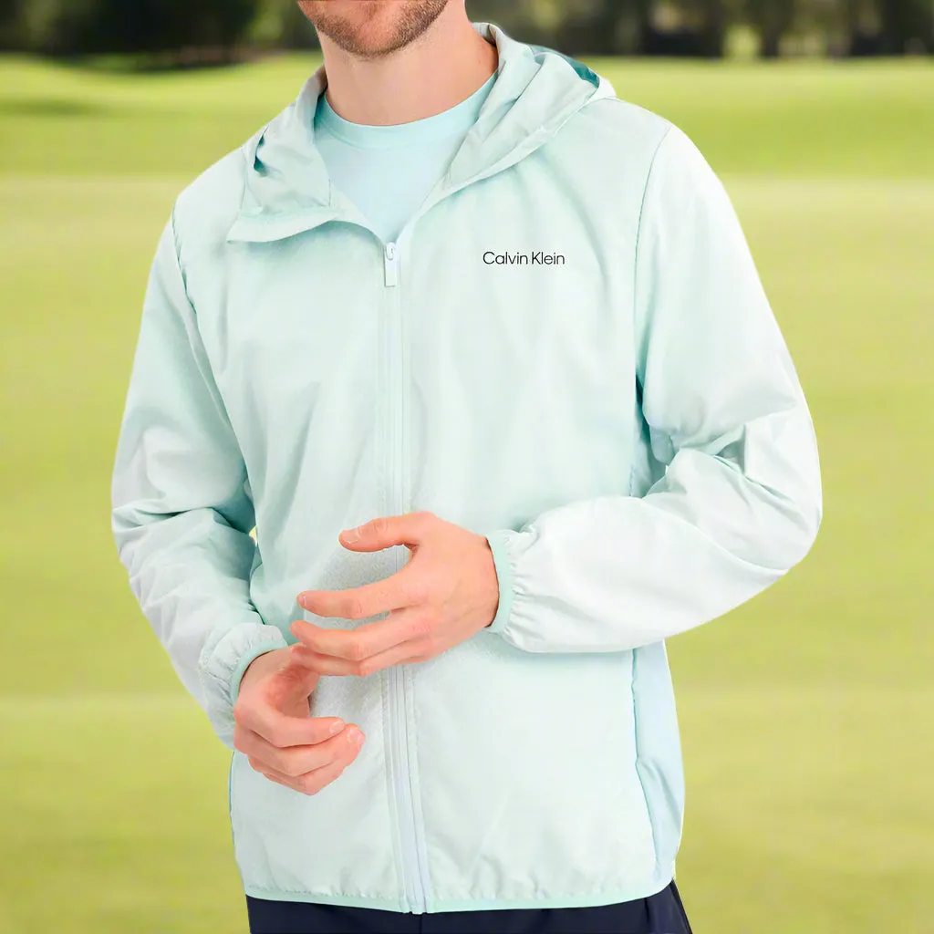 Own the Vibe Calvin Klein Printed Windbreaker Jacket - Light Jade