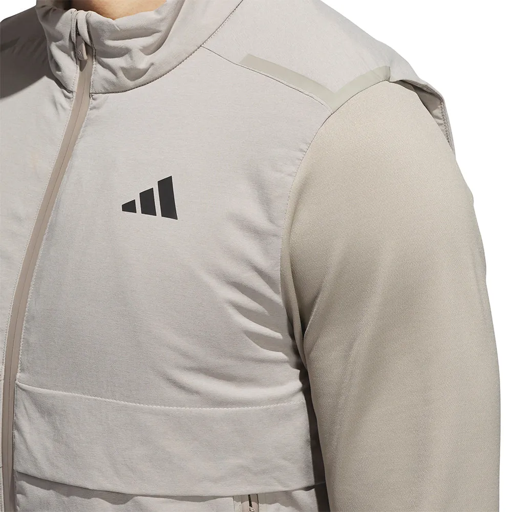 Thanksgiving Day Sale Made to Turn Heads Adidas Ultimate365 Tour Frostguard Full-Zip Jacket - Putty Beige
