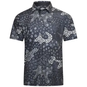 Puma Cloudspun Bloom Camo Polo Shirt - Lc - Puma Black Gear Up and Go Holiday Sale