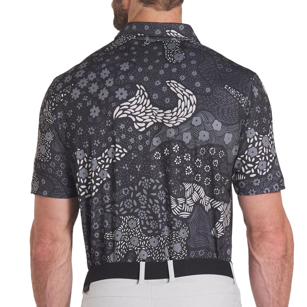 Puma Cloudspun Bloom Camo Polo Shirt - Lc - Puma Black Biggest Sale of the Year