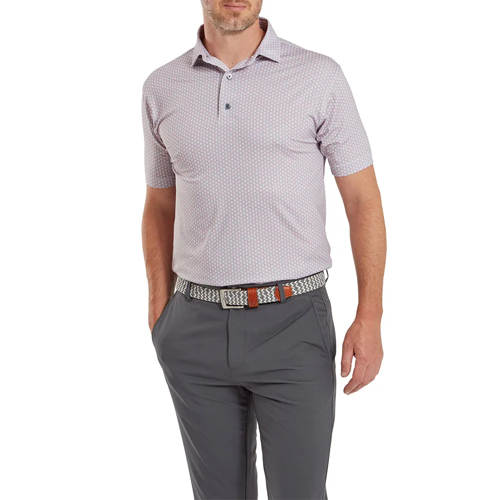 Power Every Step Footjoy Scallop Shell Foulard Polo Shirt - Light Pink