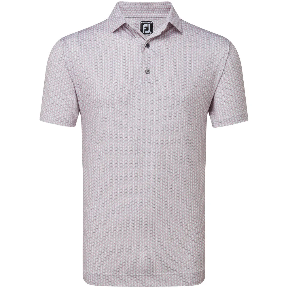 Footjoy Scallop Shell Foulard Polo Shirt - Light Pink Bring the Heat