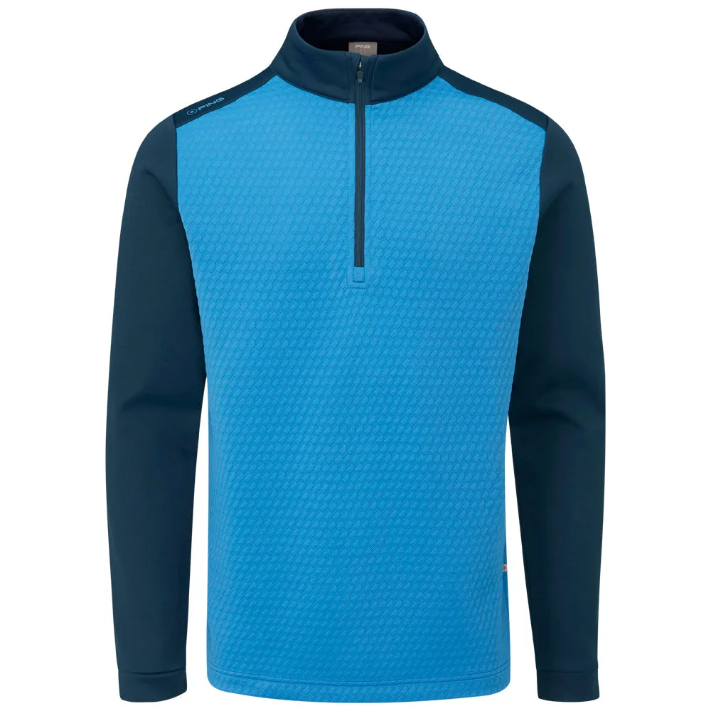 Ping Nolan 1/4 Zip Pullover - Tidal Blue/Navy Black Friday Exclusive Stay in Motion