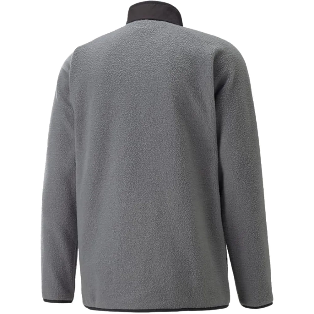 Puma Sherpa 1/4 Zip Pullover - Quiet Shade/Black Spring Sale