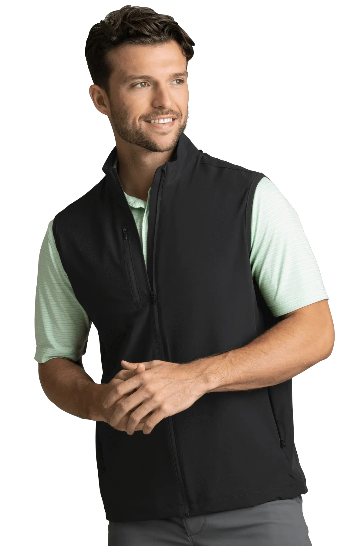 Greg Norman - Mens Windbreaker Full-Zip Vest No Limits, Just Style Move Beyond Ordinary