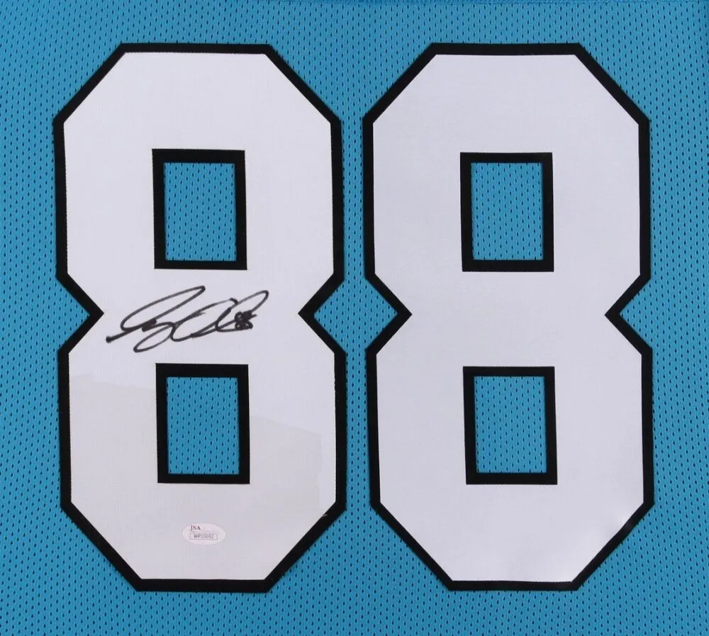 Greg Olsen Signed Carolina Panthers 35" x 43" Custom Framed Jersey (JSA COA)