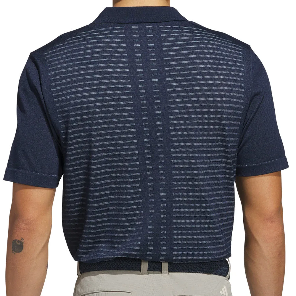 Built for the Bold Adidas Ultimate365 Tour Seamless Stripe Polo Shirt - Collegiate Navy